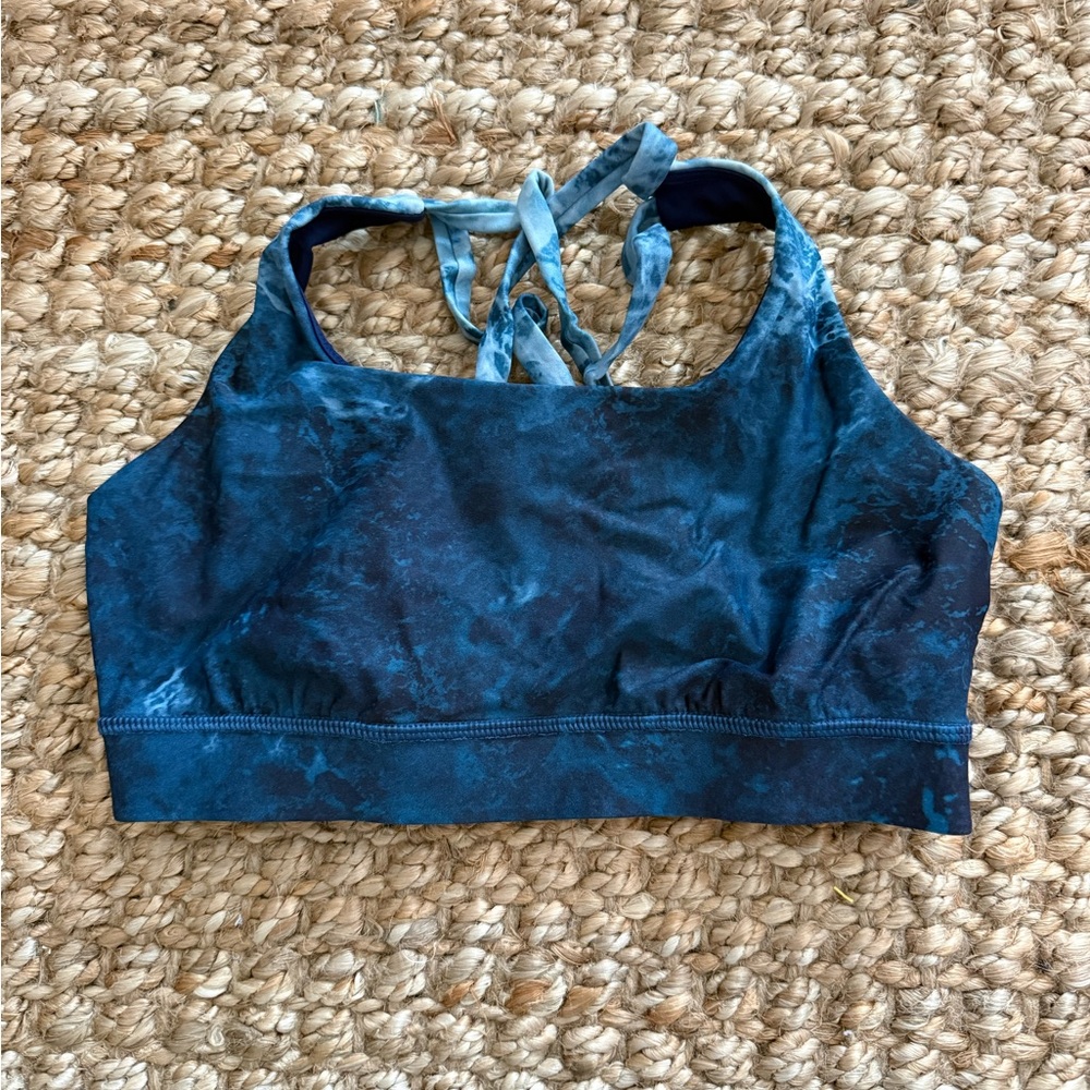 Women's Lulu Lemon Blue Tie-Dye Sports Bra